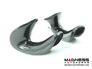 Alfa Romeo 4C Steering Wheel Trim - Carbon Fiber - Side Cover Set - Orange Candy